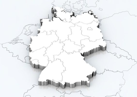 Deutschland und angrenzende Länder detailgetreu